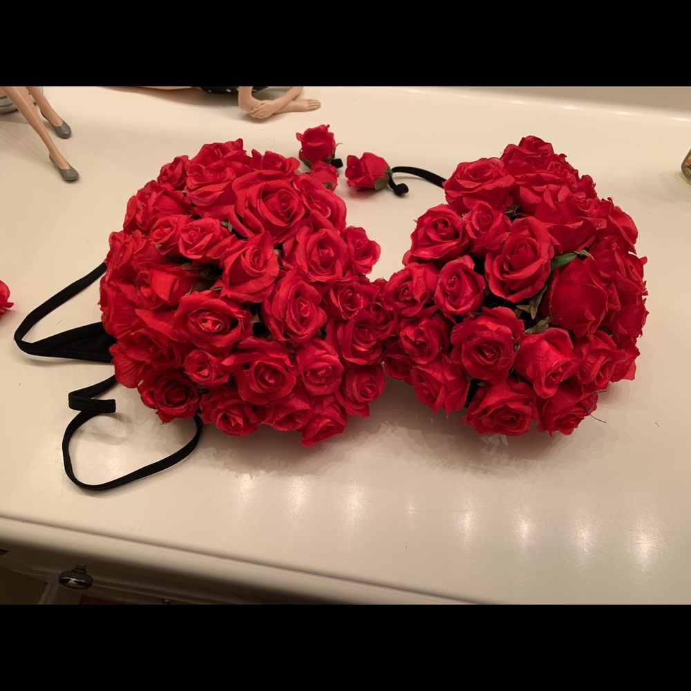 Red rose bikini